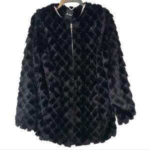 3/$15 Me Jane Black Faux Fur Jacket Size Medium